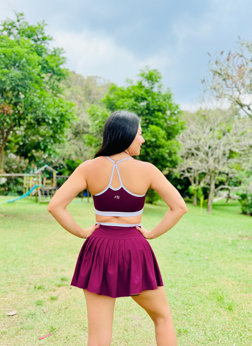 Conjunto de deportivo falda short + top