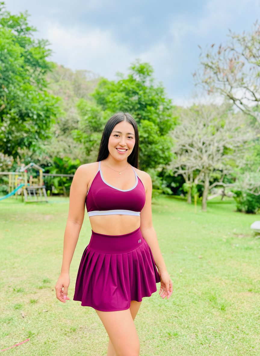 Conjunto de deportivo falda short + top