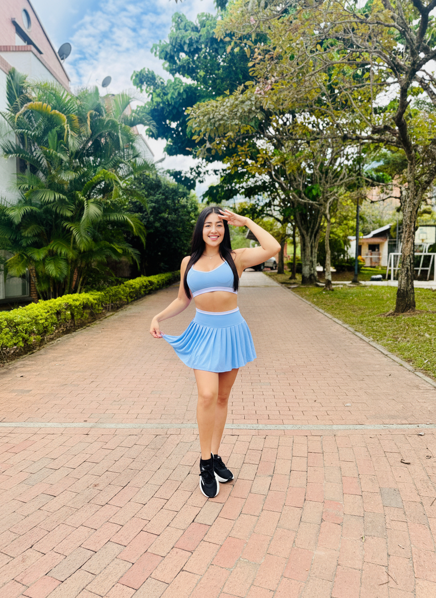 Conjunto de deportivo falda short + top