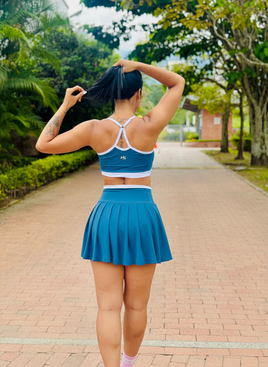 Conjunto de deportivo falda short + top