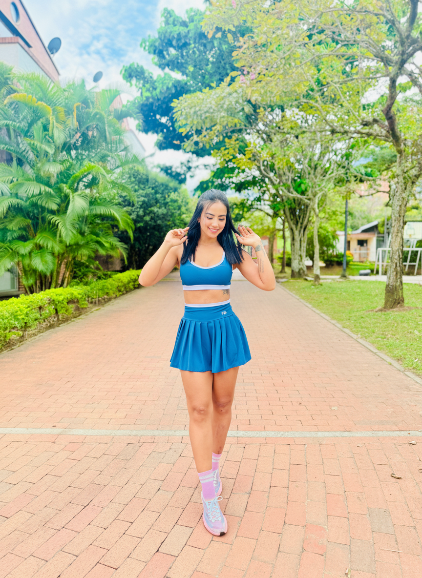 Conjunto de deportivo falda short + top