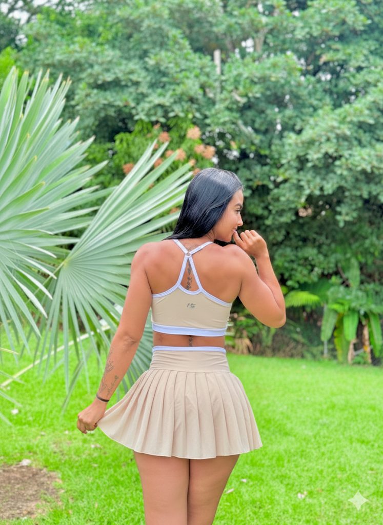 Conjunto de deportivo falda short + top