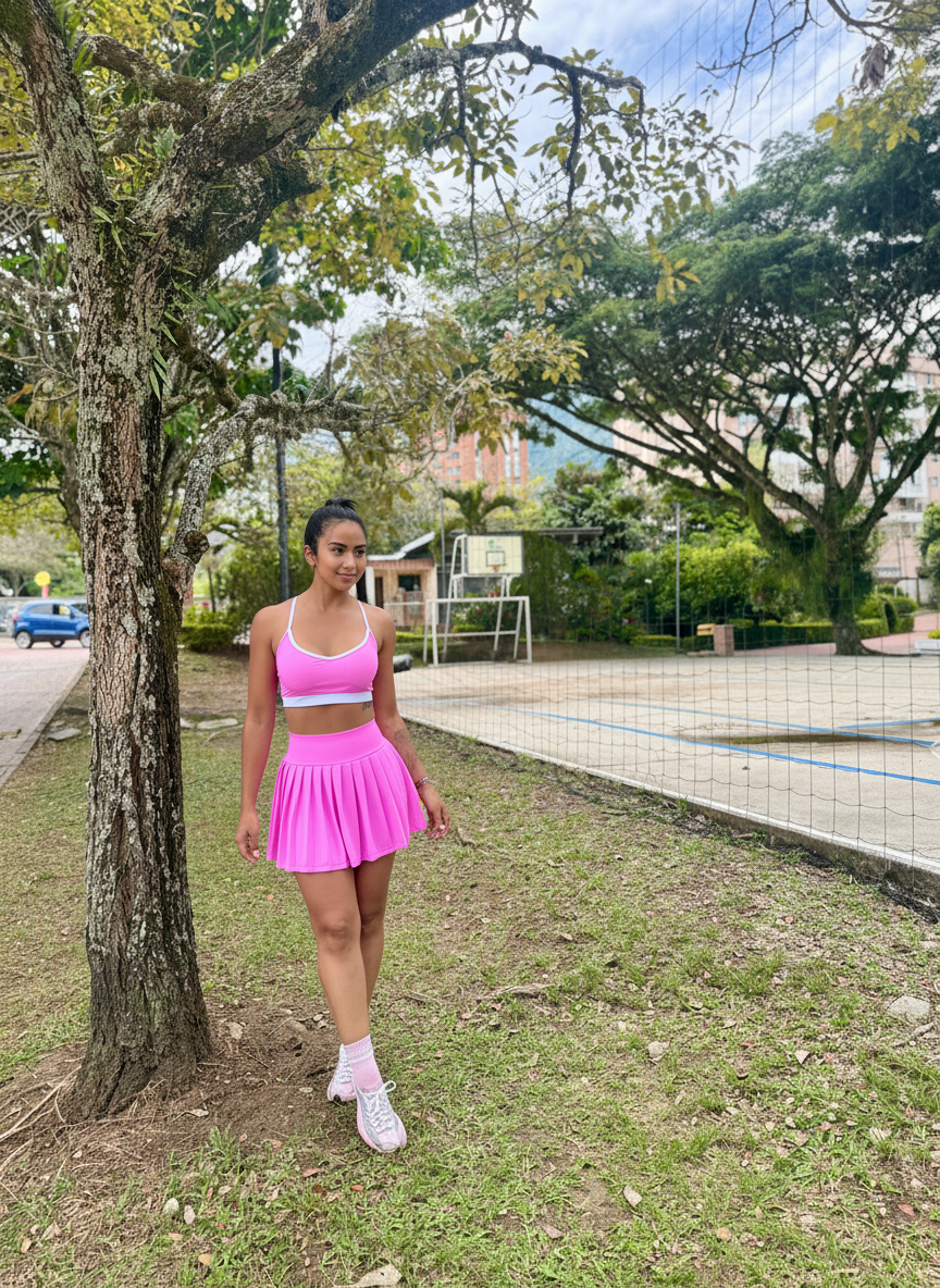 Conjunto de deportivo falda short + top