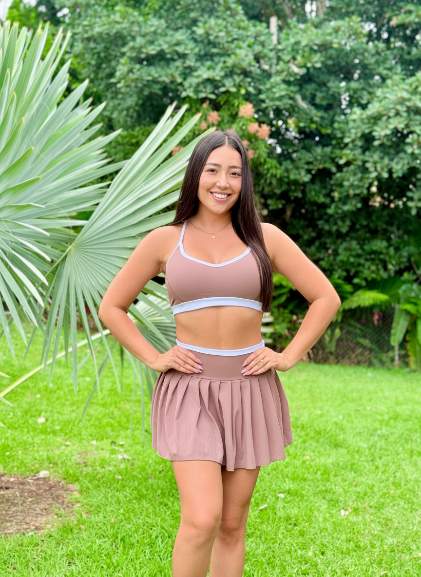 Conjunto de deportivo falda short + top