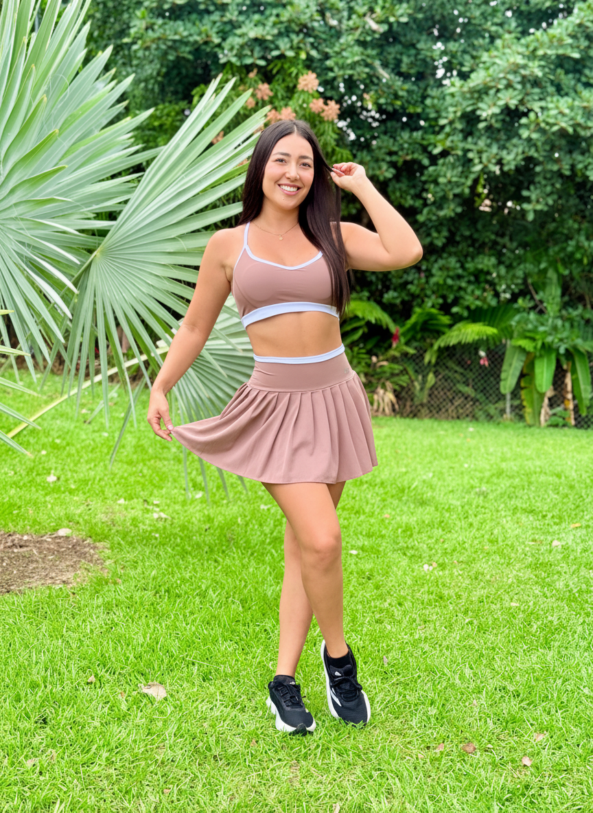 Conjunto de deportivo falda short + top