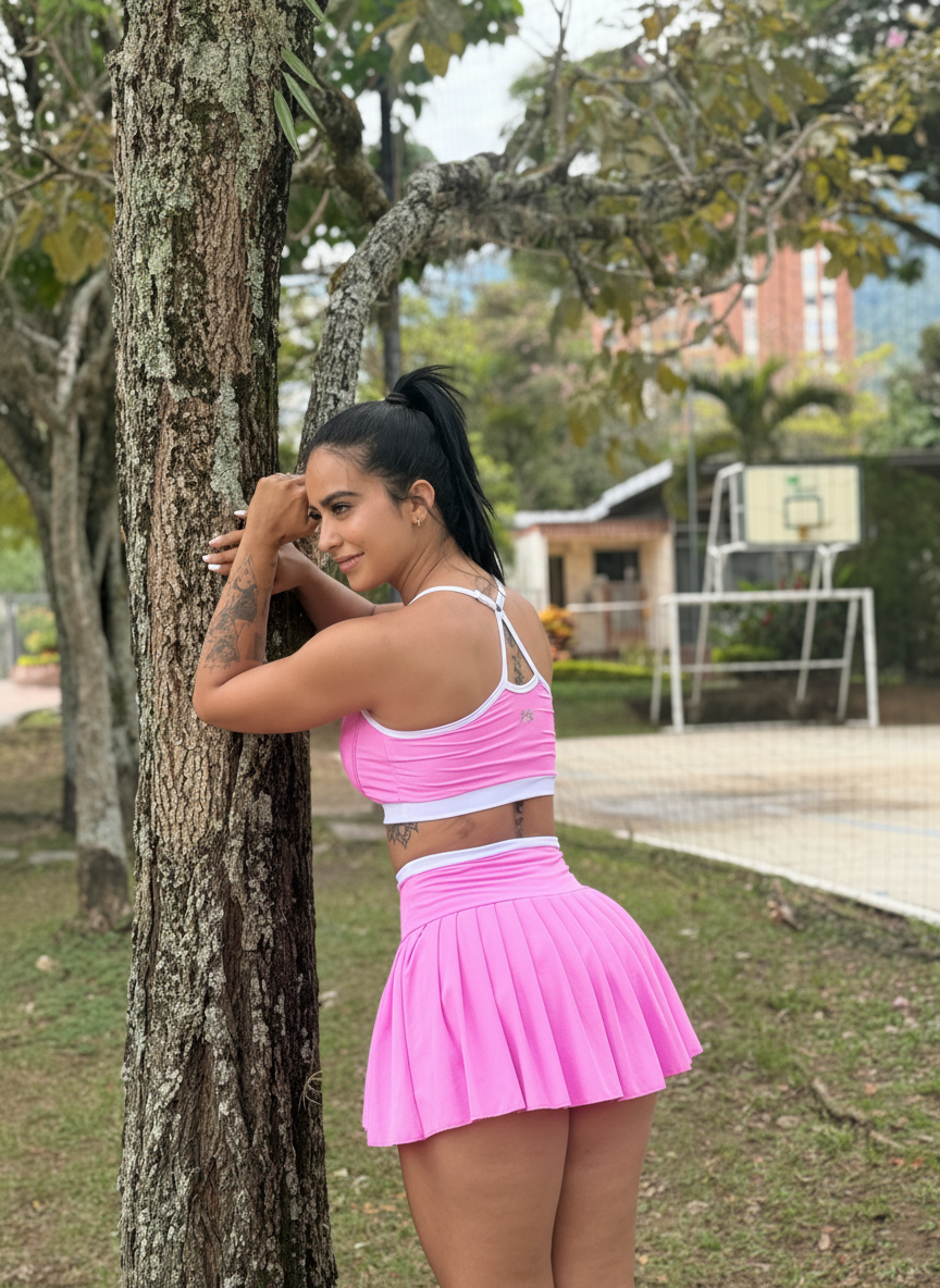 Conjunto de deportivo falda short + top