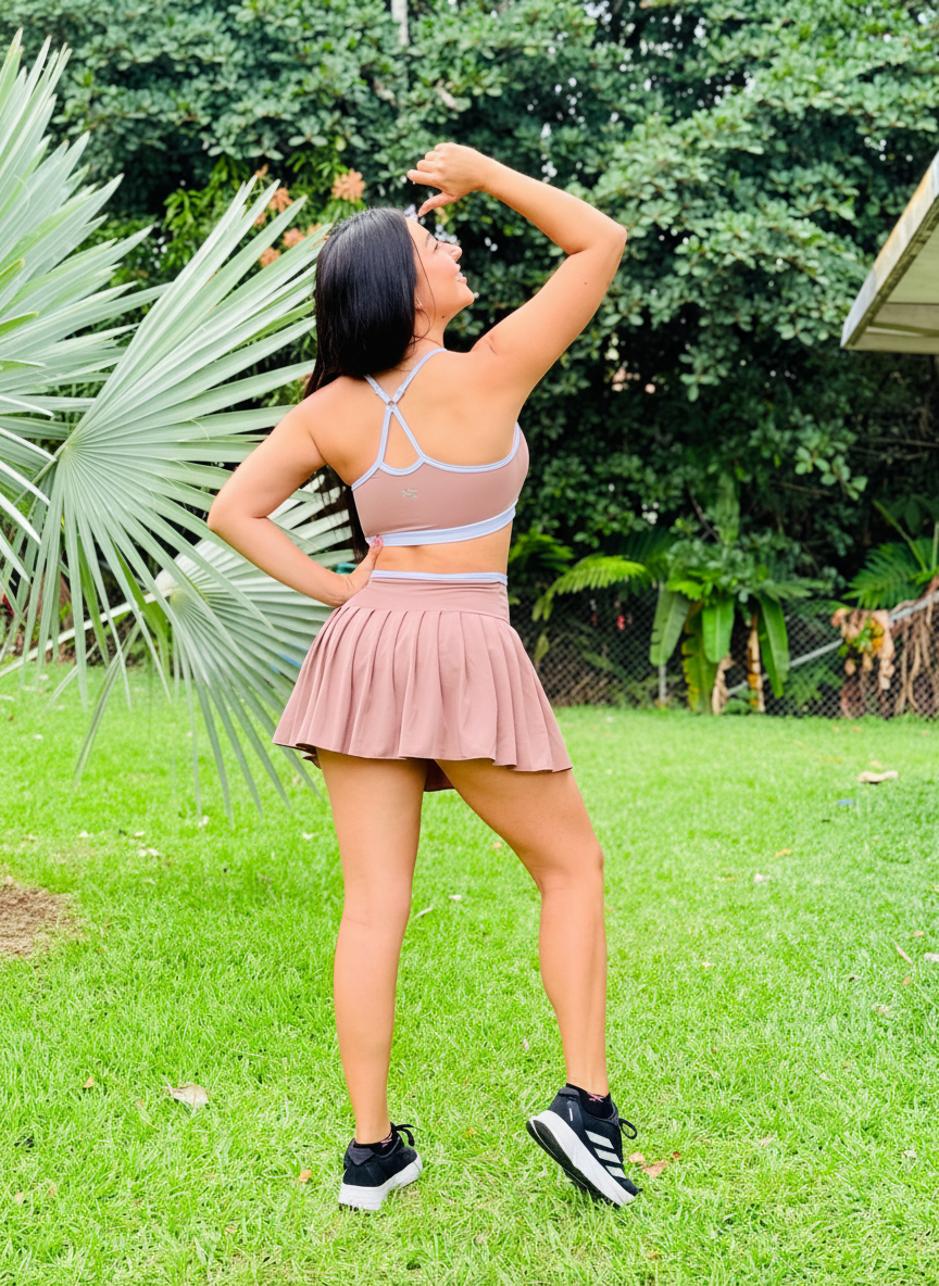 Conjunto de deportivo falda short + top